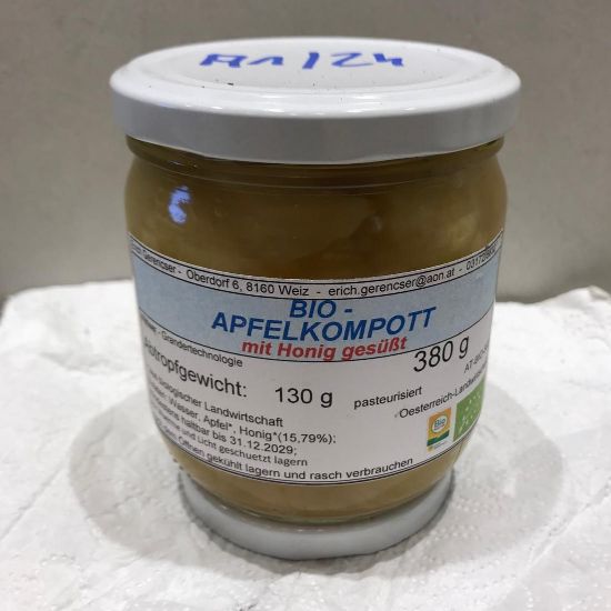 Bild von Bio-Kompott Apfel - mit Honig gesüßt