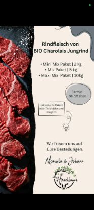 Picture of 2 kg  Kennenlern-Paket Rindfleisch vom Bio-Charolais Rind