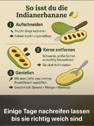 Bild von Indianerbananen (Paupau, Pawpaw)